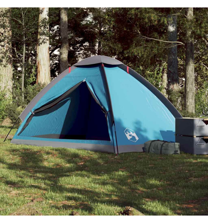 Tente de camping à dôme 4 personnes bleu imperméable | Mobilier & Déco