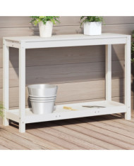 Table de rempotage avec étagère 108x35x75 cm bois massif de pin | Mobilier & Déco