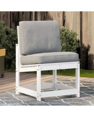 Chaise de jardin blanc 50,5x55x77 cm bois de pin massif | Mobilier & Déco