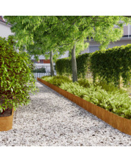 Bordures de pelouse 10 pcs 20x103 cm acier corten flexible | Mobilier & Déco