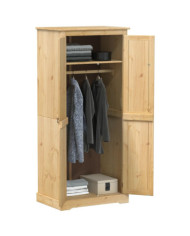 Garde-robe Corona 76x50x170 cm bois de pin massif | Mobilier & Déco