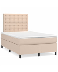 Sommier à lattes de lit avec matelas LED cappuccino 120x190 cm | Mobilier & Déco