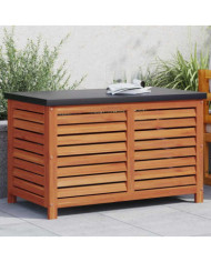 Boîte de rangement de jardin 90x48x55 cm bois d'eucalyptus | Mobilier & Déco