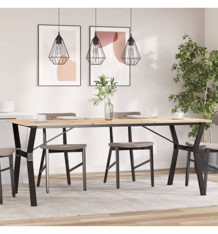 Pieds de table à manger cadre en Y 180x80x73 cm acier | Mobilier & Déco