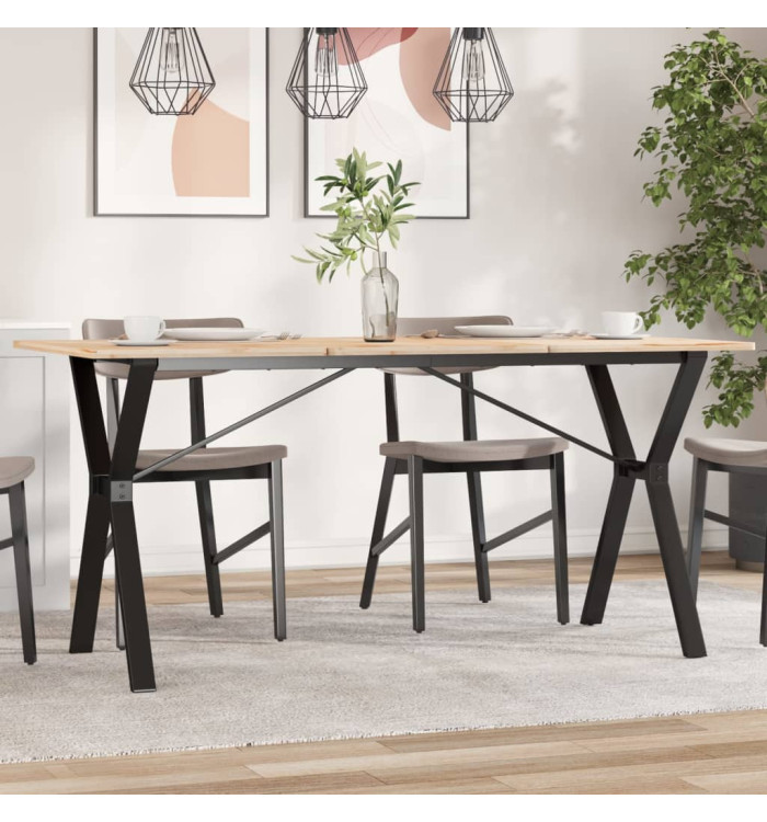 Pieds de table à manger cadre en Y 140x60x73 cm acier | Mobilier & Déco