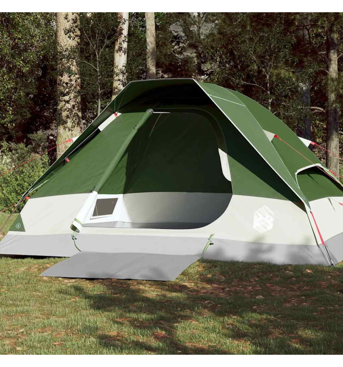 Tente de camping à dôme 4 personnes vert imperméable | Mobilier & Déco