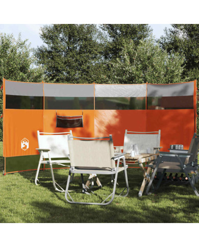 Brise-vent de camping orange 366x152x152 cm imperméable | Mobilier & Déco