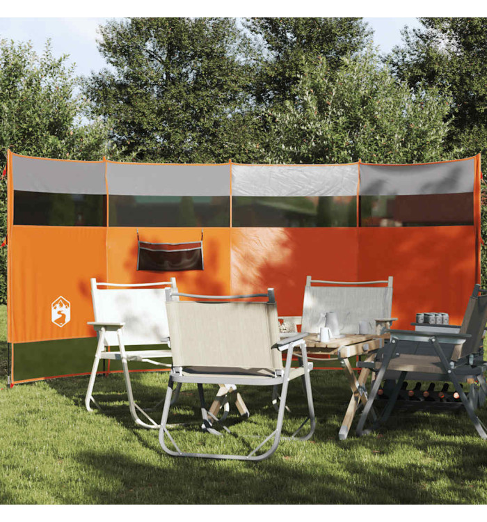 Brise-vent de camping orange 366x152x152 cm imperméable | Mobilier & Déco