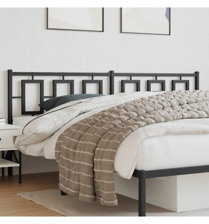 Tête de lit métal noir 200 cm | Mobilier & Déco