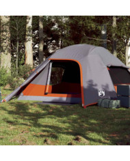Tente de camping à dôme 4 personnes gris imperméable | Mobilier & Déco