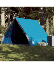 Tente de camping en forme de A 2 personnes bleu imperméable | Mobilier & Déco