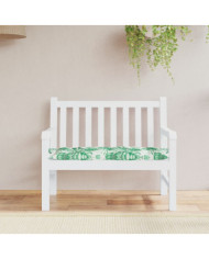 Coussin de banc de jardin motif de feuilles 110x50x7 cm | Mobilier & Déco