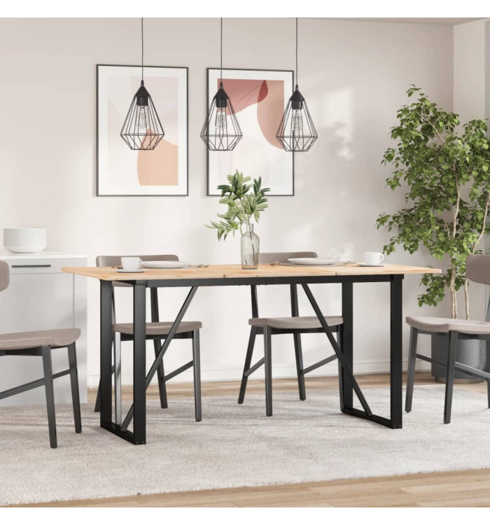 Pieds de table à manger cadre en O 140x60x73 cm acier | Mobilier & Déco