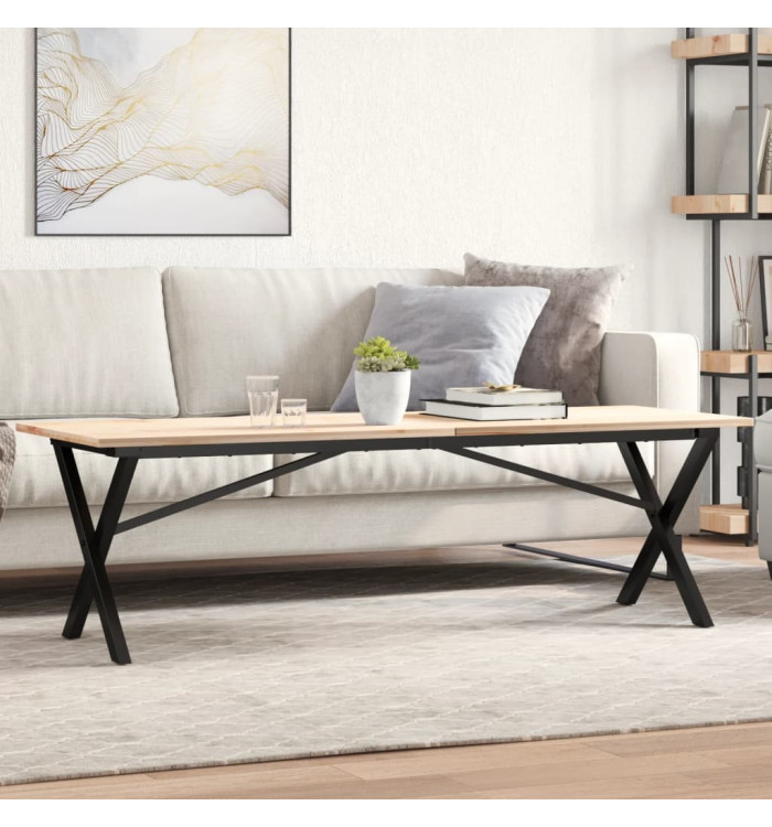 Pieds de table basse cadre en X 140x30x43 cm acier | Mobilier & Déco