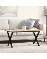 Pieds de table basse cadre en X 80x40x43 cm acier | Mobilier & Déco