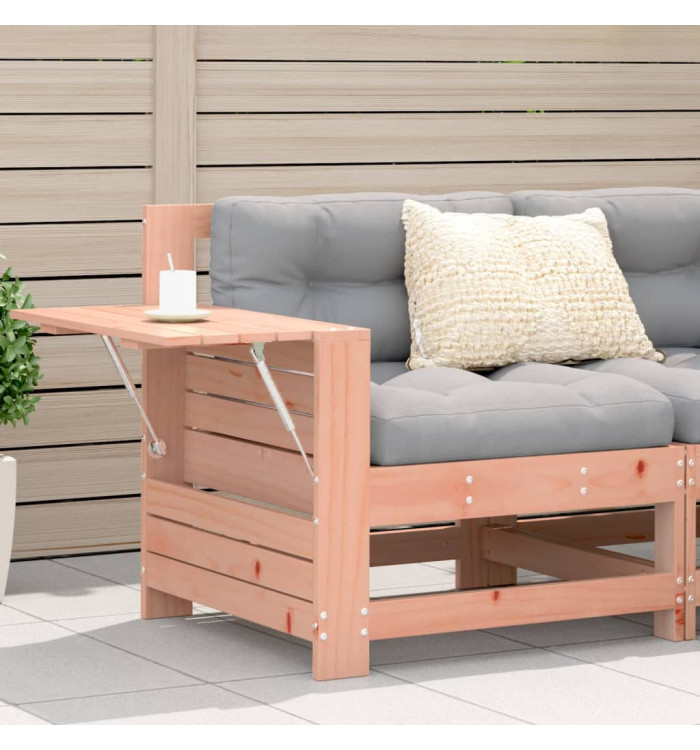 Canapé de jardin accoudoir avec table d'appoint massif douglas | Mobilier & Déco
