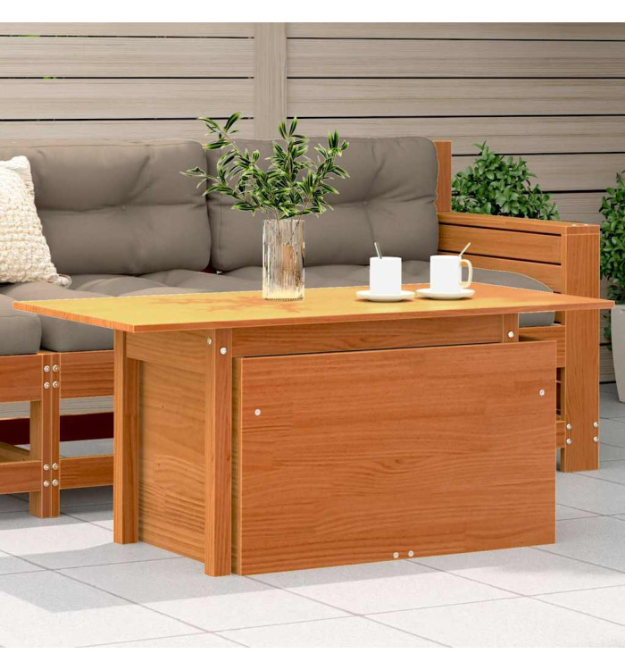 Table de jardin cire marron 100x50x75 cm bois massif de pin | Mobilier & Déco