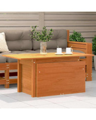 Table de jardin cire marron 100x50x75 cm bois massif de pin | Mobilier & Déco