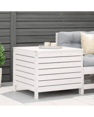 Repose-pied de jardin blanc 62x63,5x53,5 cm bois de pin massif | Mobilier & Déco