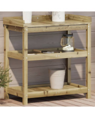 Table de rempotage et étagères 82,5x45x86,5cm bois pin imprégné | Mobilier & Déco
