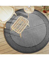Tapis d'extérieur ARAKIL gris Ø160 cm PP | Mobilier & Déco