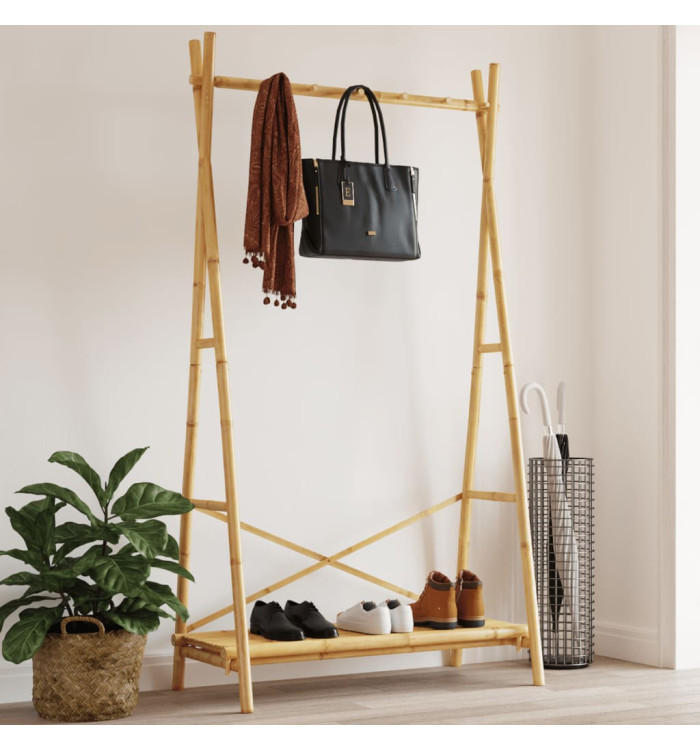 Porte-vêtement avec étagère 102x50x190 cm bambou | Mobilier & Déco