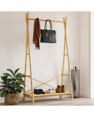 Porte-vêtement avec étagère 102x50x190 cm bambou | Mobilier & Déco