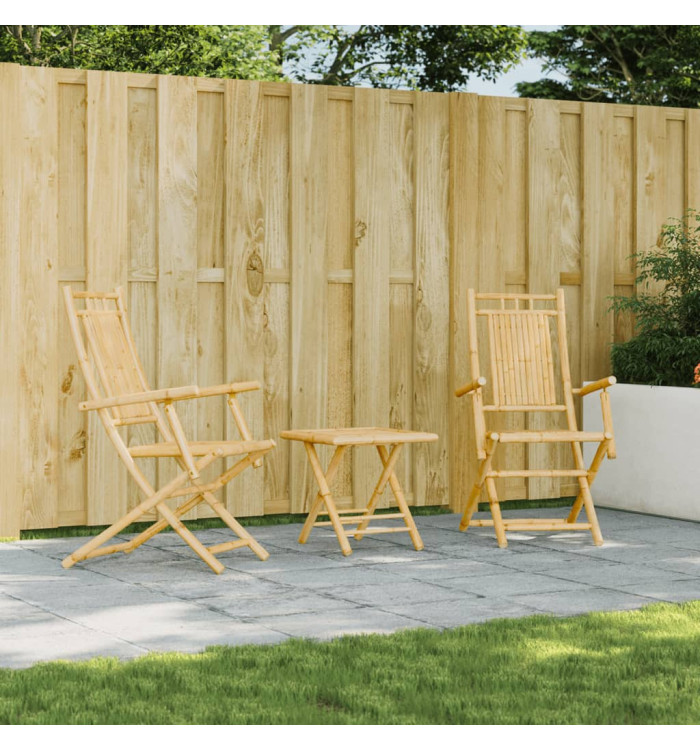 Chaises pliables de jardin lot de 2 53x66x99 cm bambou | Mobilier & Déco
