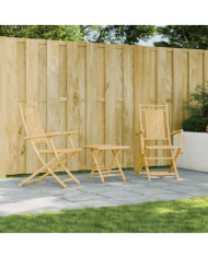 Chaises pliables de jardin lot de 2 53x66x99 cm bambou | Mobilier & Déco