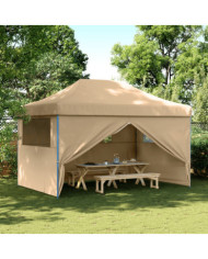 Tente de réception pliable escamotable avec 4 parois latérales | Mobilier & Déco