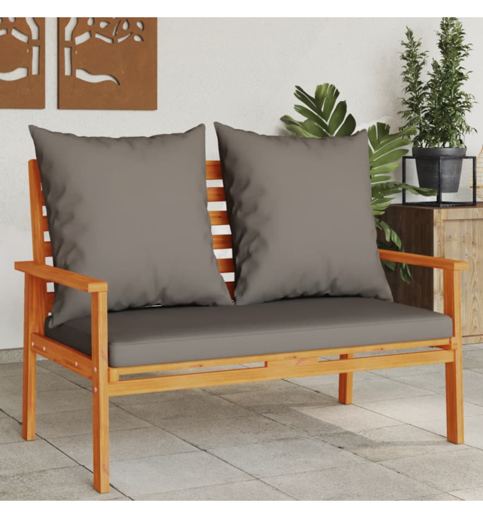Canapé de jardin 120 cm avec coussin bois d'acacia massif | Mobilier & Déco