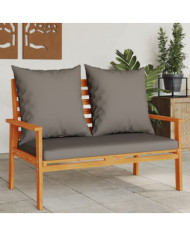 Canapé de jardin 120 cm avec coussin bois d'acacia massif | Mobilier & Déco