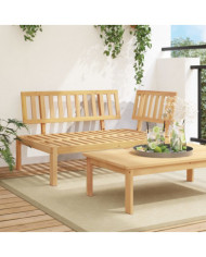 Canapé d'angle palette de jardin bois massif d'acacia | Mobilier & Déco