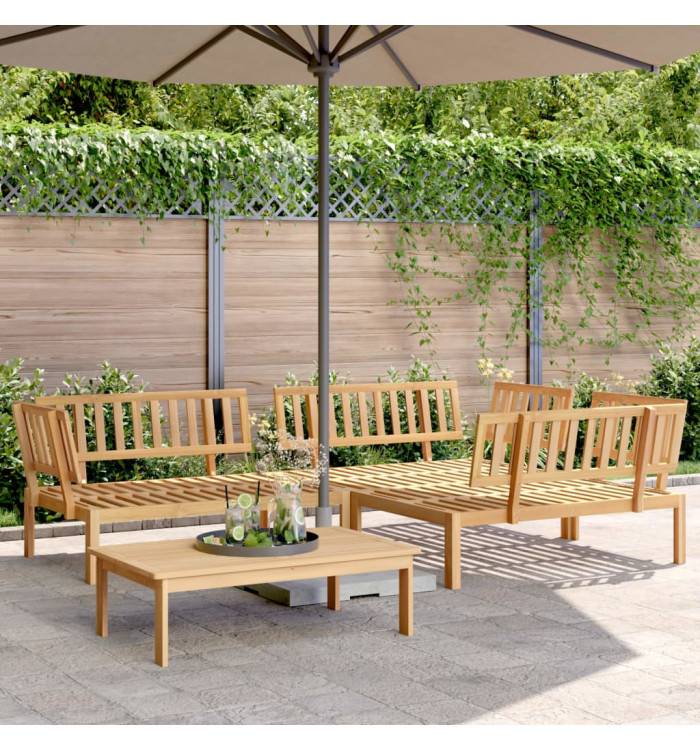 Salon palette de jardin 4 pcs bois d'acacia massif | Mobilier & Déco