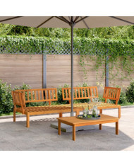 Canapés d'angle palette de jardin 2 pcs bois massif d'acacia | Mobilier & Déco