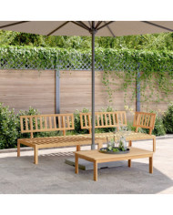 Salon palette de jardin 3 pcs bois d'acacia massif | Mobilier & Déco