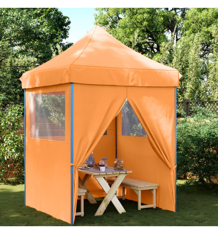 Tente de réception pliable escamotable avec 4 parois latérales | Mobilier & Déco