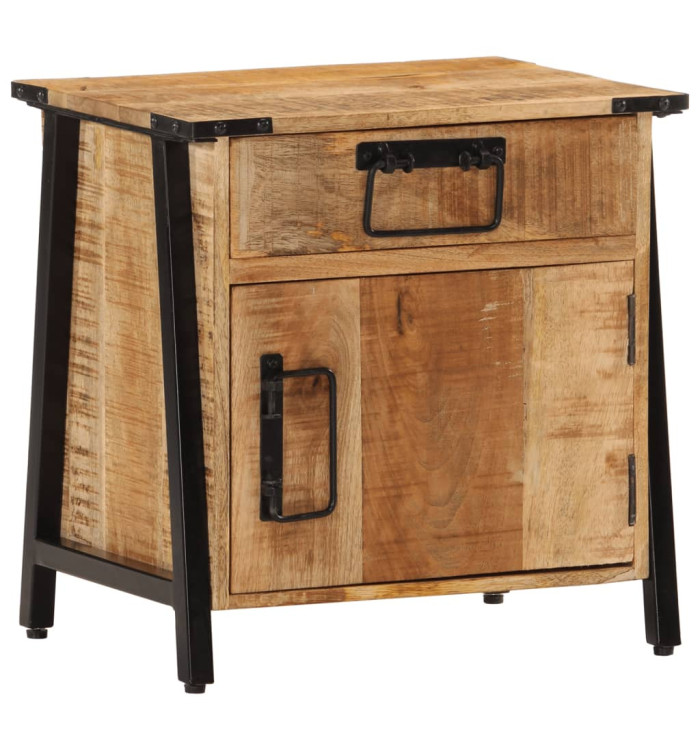 Table de chevet 40x30x42 cm bois de manguier massif | Mobilier & Déco