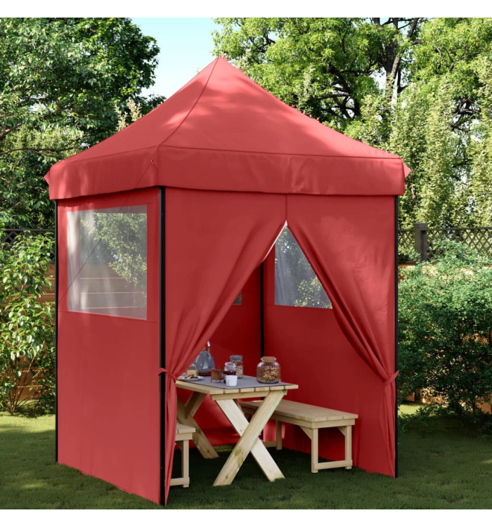 Tente de réception pliable escamotable avec 4 parois latérales | Mobilier & Déco