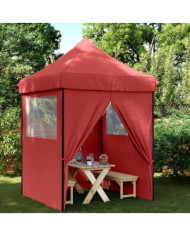 Tente de réception pliable escamotable avec 4 parois latérales | Mobilier & Déco