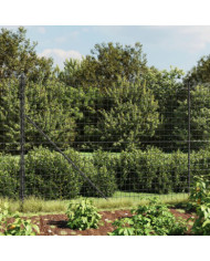 Clôture en treillis métallique avec bride anthracite 2,2x10 m | Mobilier & Déco