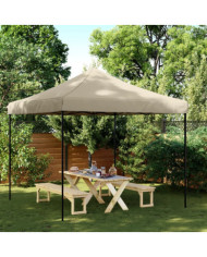 Tente de réception pliable escamotable taupe 292x292x315 cm | Mobilier & Déco
