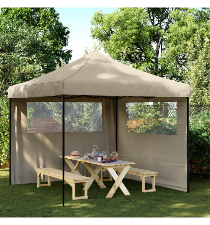 Tente de réception pliable escamotable avec 2 parois latérales | Mobilier & Déco