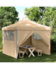 Tente de réception pliable escamotable avec 4 parois latérales | Mobilier & Déco
