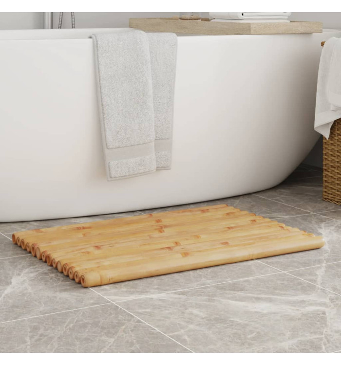 Tapis de bain 2 pcs 70x50 cm bambou | Mobilier & Déco