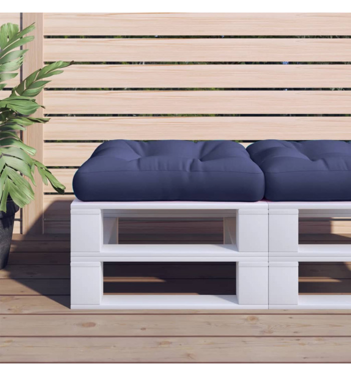 Coussin de palette bleu marine 60x60x12 cm tissu | Mobilier & Déco