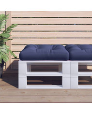 Coussin de palette bleu marine 60x60x12 cm tissu | Mobilier & Déco