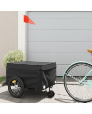Remorque de vélo noir 45 kg fer | Mobilier & Déco