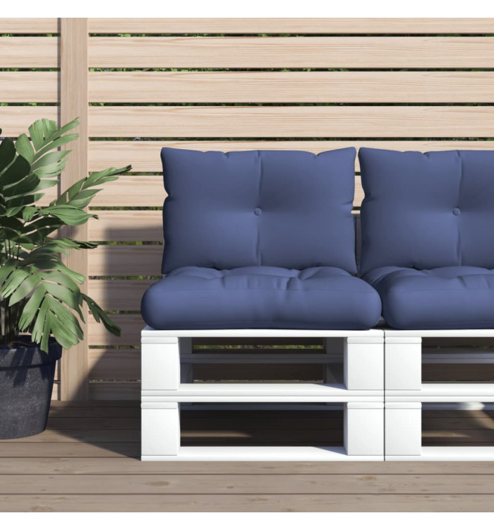 Ensemble de coussins en palette bleu marine 60x38x13 cm tissu | Mobilier & Déco