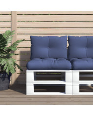 Ensemble de coussins en palette bleu marine 60x38x13 cm tissu | Mobilier & Déco